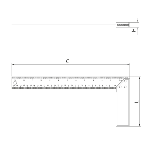 Esquadro Aço Inox 250mm/10