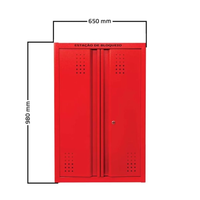 Estação Bloqueio Aço Vermelha 40 Ganchos EBAEXG TAGOUT-2cf09f75-a88a-4013-872d-d1d7c768411a