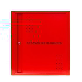 Estação Bloqueio Aço Vermelho 30 Ganchos EBAG TAGOUT