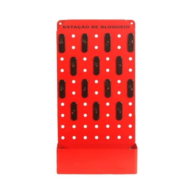 Estação de Bloqueio Aço 14 Ganchos EBA14 TAGOUT-33fd9fb6-5fab-401e-8db8-b77a98ac014b