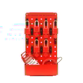 Estação de Bloqueio Aço 14 Ganchos EBA14 TAGOUT