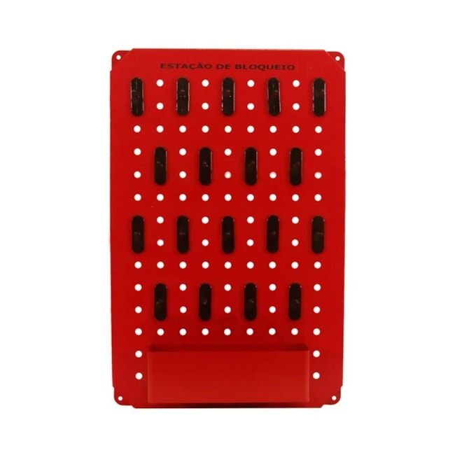 Estação de Bloqueio Aço 18 Ganchos 1 Suporte EBA18 TAGOUT-c4ed593f-b010-4eea-8377-2d854fd1def5