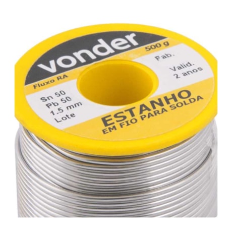 Estanho em Fio 1.5mm 50x50mm 500G 7451505015 VONDER