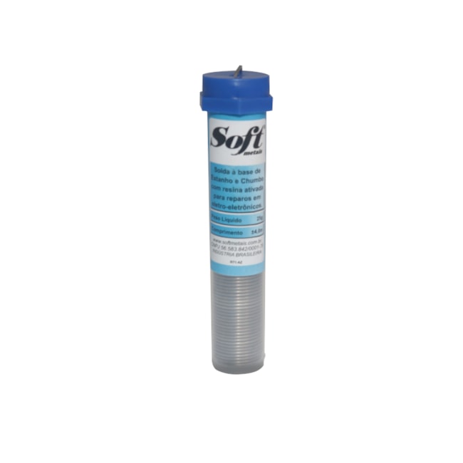 Estanho Solda para Eletrônica Fio Resinoso 1mm Tubete de 25g SREL/U10 SOFT-c1d89b83-b529-414d-b65f-ebf6f5c77611