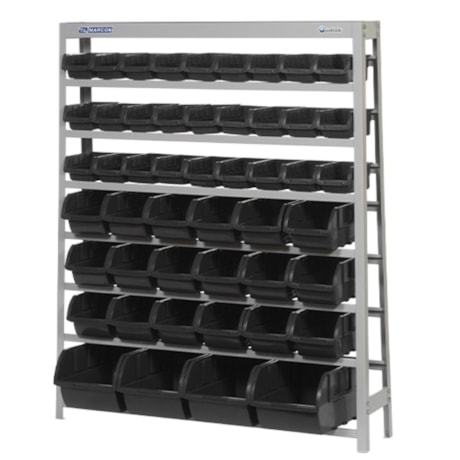 Estante Desmontável com 49 Caixas Números 3/5/7 Preta EF49P MARCON-e5ae148d-c287-41e1-9a30-07146f72554d