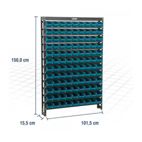 Estante Metálica 108/3 Azul 6127108311 VONDER-651540b9-da1d-4f7e-9a1e-2ae11857a0c7