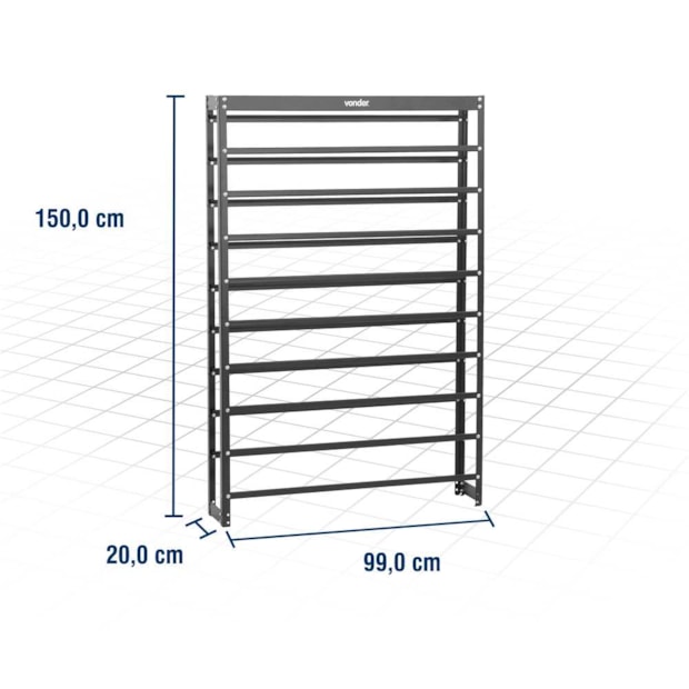 Estante Metálica 150x099x20cm 54/5'' 6136545000 VONDER-04427a4d-ba06-4b49-bd2d-891df02f56fb