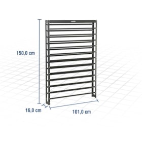 Estante Metálica 150x101x16cm 54/5'' 6136108300 VONDER