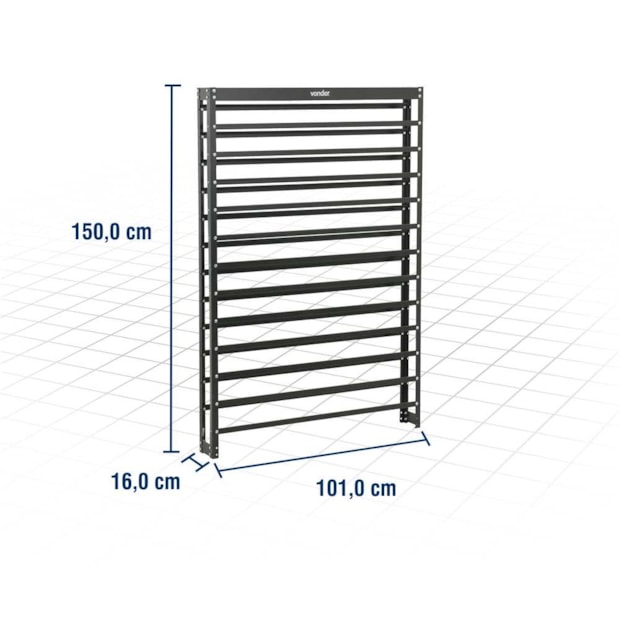 Estante Metálica 150x101x16cm 54/5'' 6136108300 VONDER-5daed223-ed47-4b00-9072-3596941c2a86