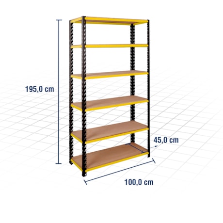 Estante Metálica 1950x1000x450mm 6141002058 VONDER-3c4e896f-2d7e-4201-9ba4-ad738a8e509b