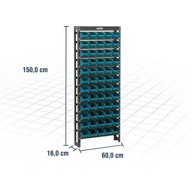 Estante Metálica 60/3 Azul 6127060311 VONDER-7004ead0-321c-4b7b-b6fb-2859b2db0310