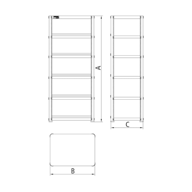 Estante Metálica com 6 Prateleiras 44956/002 TRAMONTINA PRO-6b656130-fa64-4bc2-9feb-a7002d3f6959