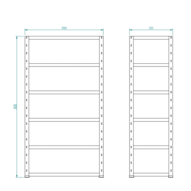 Estante Metálica com 6 Prateleiras VAL001 CMB-caa33ac3-2c91-4955-8927-6b794b8ef3c7