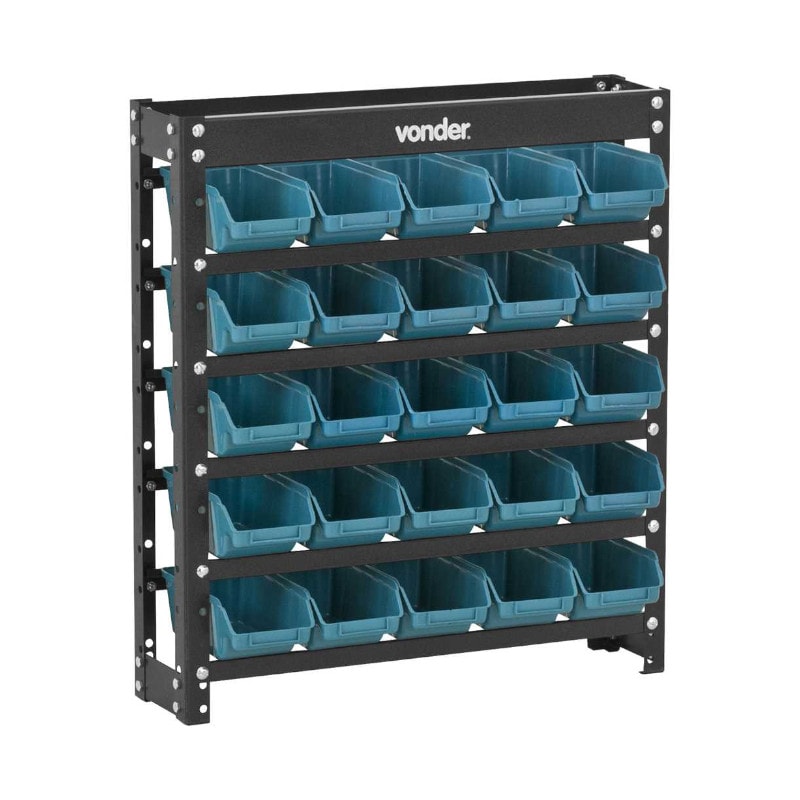 ESTANTE METÁLICA COM GAVETAS 25/3 AZUL 6127025311 VONDER