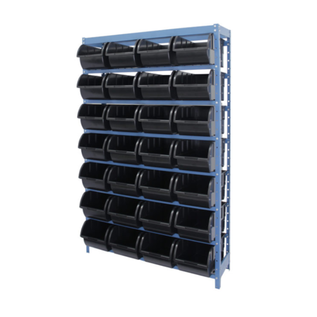 Estante para Componentes com 38 Caixas Preto NE28/7P NOCRAM-024cc5eb-77c2-4319-9e87-3085319ad025