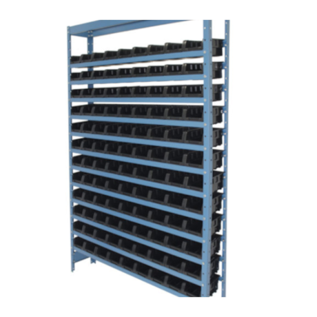 Estante Porta Componentes com 108 Caixa Preto NE108/3P NOCRAM-b19c5a07-efa2-47b6-b63c-f3ab0abc84e8