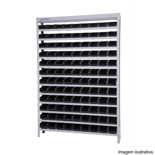 Estante Porta Componentes com 54 Caixas Azul Numero 5 EP54/5A