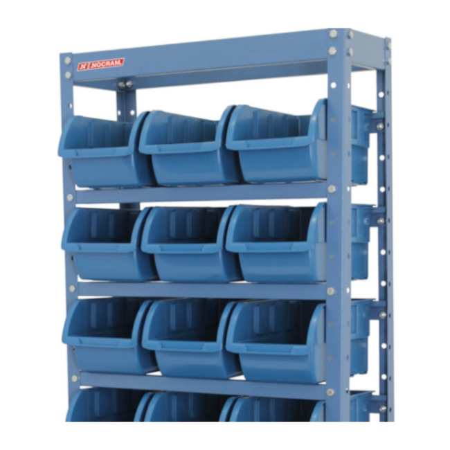 Estante Porta Componentes com 12 Caixas Azul NE12/5A NOCRAM-11750451-56cc-4a8f-a61d-c763e31b939b