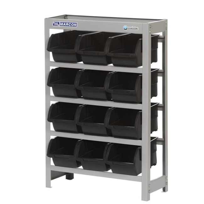 Estante Porta Componentes com 12 Caixas Número 5 EP12/5P MARCON-12e03aa8-308c-416f-8a03-a32e6b6ffb8b