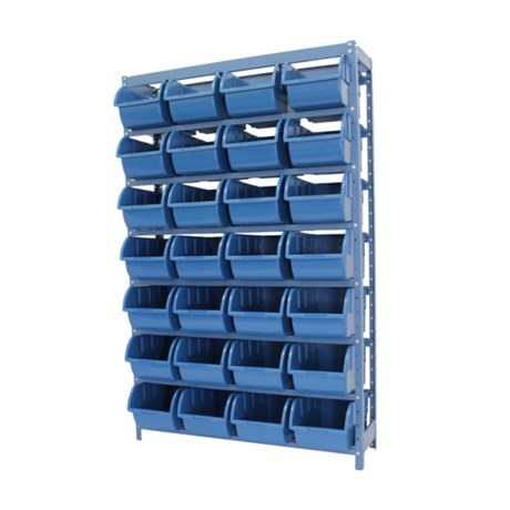 Estante Porta Componentes com 28 Caixas Azul NE28/7A NOCRAM
