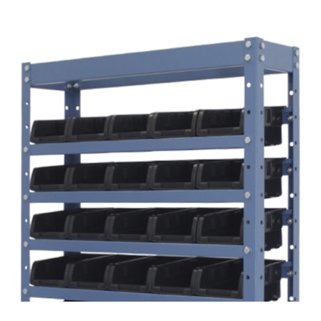 Estante Porta Componentes com 30 Caixas Preto NE30/3P NOCRAM-082e32dd-284e-4aba-8088-8bcd862f6dc3