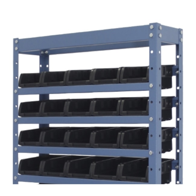 Estante Porta Componentes com 30 Caixas Preto NE30/3P NOCRAM-2400bb3b-8447-4bf8-8abd-b14571cebaad