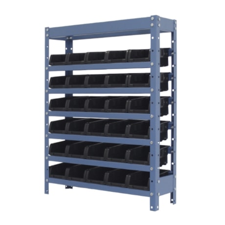 Estante Porta Componentes com 30 Caixas Preto NE30/3P NOCRAM-437cf351-63fb-4933-9f83-fd2b4d8d38fb