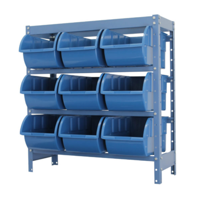Estante Porta Componentes com 7 Caixas Azul NE9/7A NOCRAM-8b2f99c0-d715-4b52-8ac0-7ab97a93b441