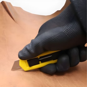 Estilete de Segurança 18mm Alumínio Auto Retrátil Trapezoidal Ambidestro RA12 NORMA