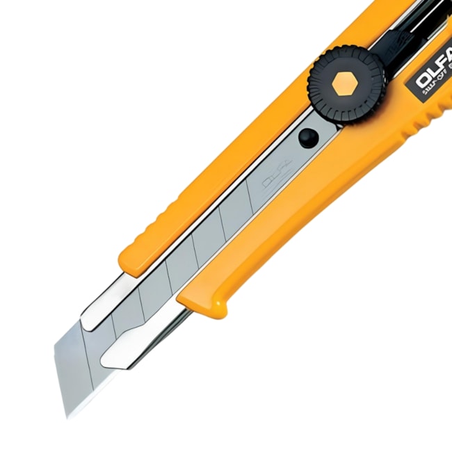 Estilete de Segurança 18mm Retrátil Cabo Plástico Emborrachado L-2 OLFA-f2b3576f-f998-4b21-8df3-62109c1dc7e6