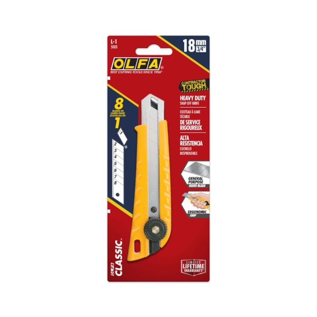 Estilete de Segurança 18mm Retrátil Plástico Emborrachado L-1 OLFA-bb45292a-9d44-4d44-b992-26a26d2fa9d5