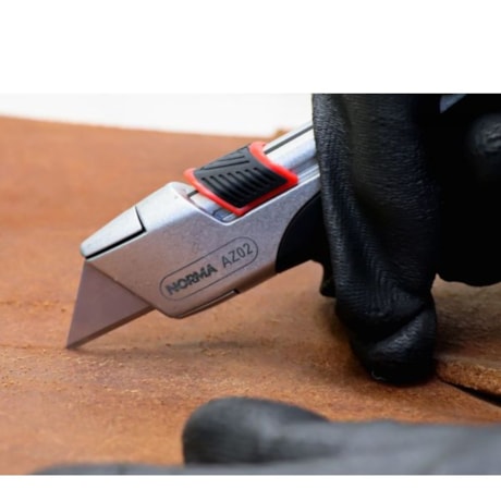 Estilete de Segurança 18mm Zamac Auto Retrátil Trapezoidal AZ02 NORMA-42e63ac7-00e1-414e-aac4-1784e9774c62