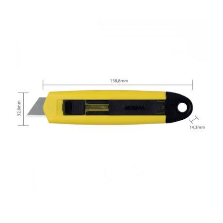 Estilete de Segurança Retrátil 18mm Trapezoidal Ambidestro RP12 NORMA-9da09170-bb17-43b9-9c51-e8380ed593a2