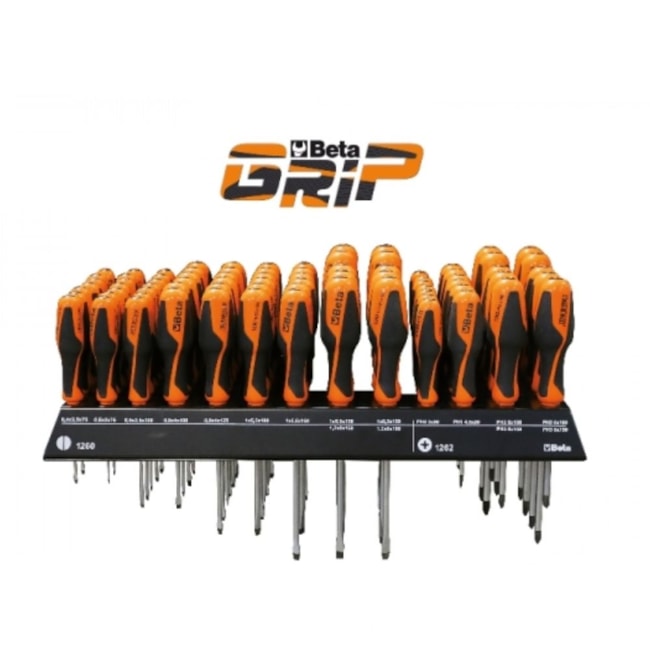 Expositor de Parede para Chave Fenda e Phillips com 78 Peças Grip 1263 /E78 BETA-decfcdff-6de9-47ba-a017-ca68e93720f6