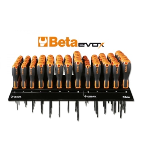 Expositor de Parede para Chave Fenda e Phillips com 80 Peças Evox 1203E/E10P BETA-c29e2ab6-95b2-4873-addd-29b9de1f060e