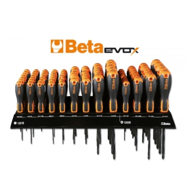 Expositor de Parede para Chave Fenda e Phillips com 82 Peças Evox 1203E/E1P BETA-b1a9e5ab-d790-4339-9f1e-b965e57e3dfe