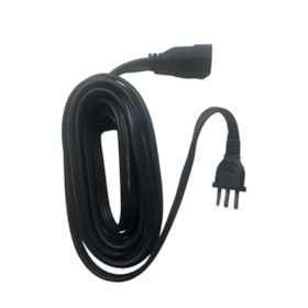 Extensão Elétrica 2P+T 10A 5 metros Preta 26300105111 FIOLUX