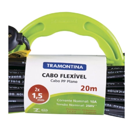 Extensão Elétrica Cabide PP 2x1.5mm² 20m 57502/020 TRAMONTINA ELETRIK