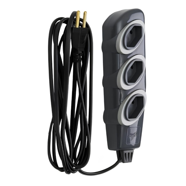 Extensão Elétrica Múltipla PP 2 x 0,75 x 10 Metros 3 Tomadas 2P 10A Grafite NOSHOCK 45 DANEVA-f30691f2-2afe-42eb-a97a-166b6424626e