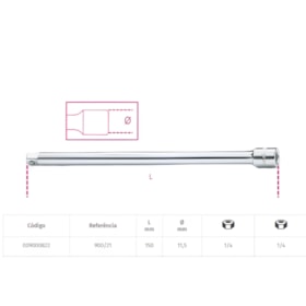 Extensão Encaixe 1/4