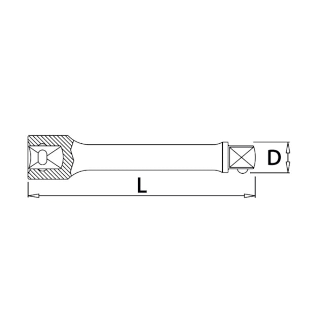 Extensão Isolada 1000V com Encaixe 1/2