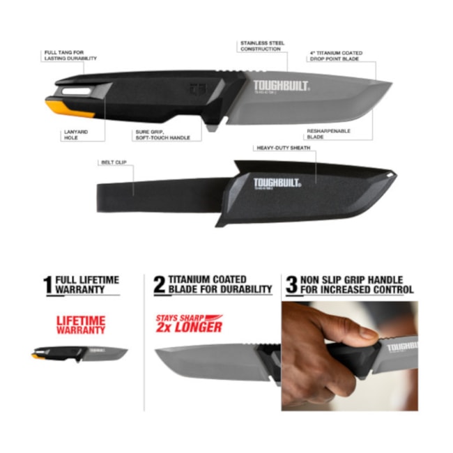 Faca Profissional 4'' com Bainha TB-H4S-40-TMK-2 TOUGHBUILT-af9bfceb-6909-425e-8b45-b22ec3e78ab0