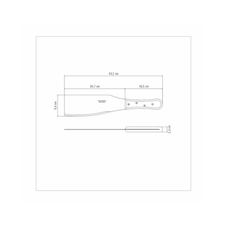 Facão para Cana Aço Carbono Cabo de Madeira 10