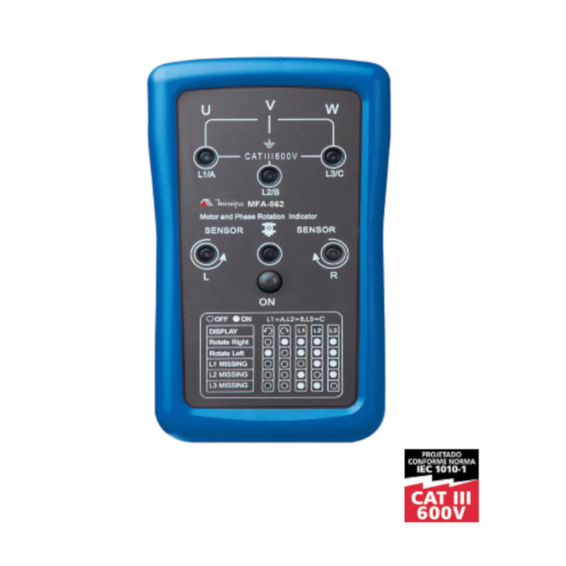 Miiiページ Fasímetro CAT III 690V MFA-862 MINIPA - Anhanguera Ferramentas