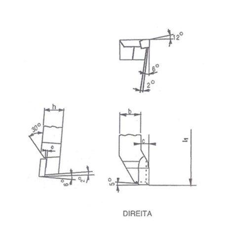 Ferramenta Curva para Tornear 2525 Direita Aço ISO 6 2525 DP30 SOUZA FER-4172f1e3-e920-47e5-8544-a3fec9e391ac