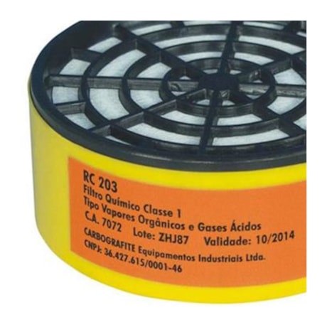 Filtro da Mascara Respiratoria CG 306 RC 203 CARBOGRAFITE-94f4a7f6-9e26-41d7-b3f8-b36307187ea2
