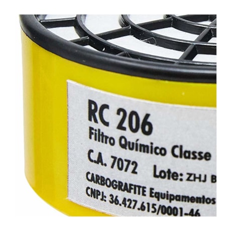 Filtro da Máscara Respiratória CG 306 RC 206 CARBOGRAFITE -414b7b7e-739c-4c46-a307-96847fb26270