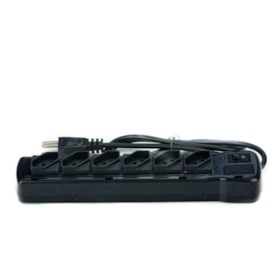 Filtro de Linha Régua 6 Tomadas ABS 2P+T 10A 1 Metro Preto 20301006111 FIOLUX