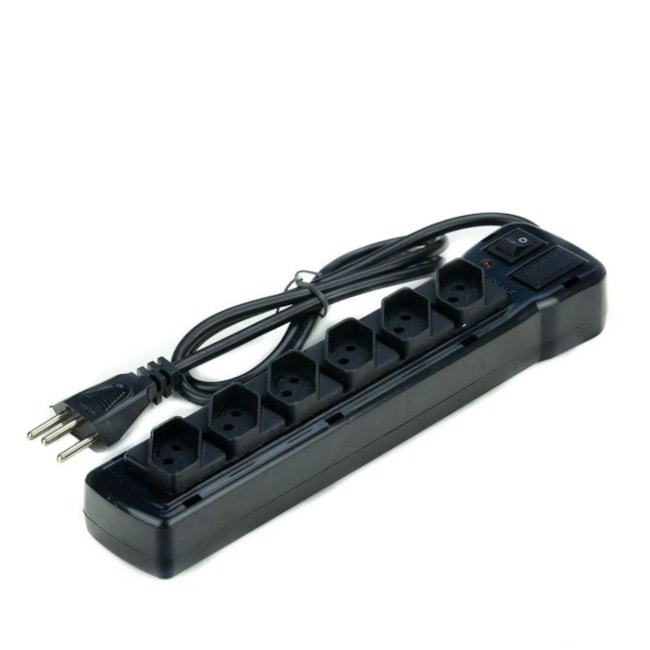 Filtro de Linha Régua 6 Tomadas ABS 2P+T 10A 1 Metro Preto 20301006111 FIOLUX-0b9842e0-4da5-49c2-af46-4f40f33c24f5