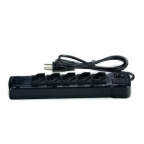 Filtro Linha ABS 5 Tomadas 2P+T 10A 1m Preto 20301005111 FIOLUX